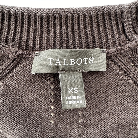 Talbots cardigan  with v-neck, long sleeves, raglan, button front, straight cut - Picture 11 of 12